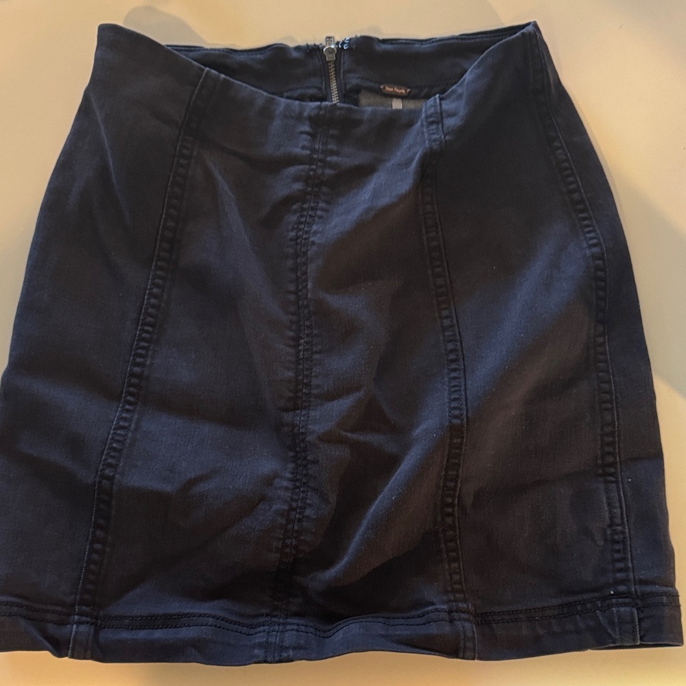 Free People Black Pencil Skirt